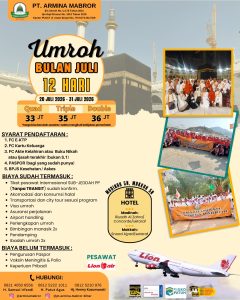 PROGRAM UMROH 12 HARI TANGGAL 20 JULI 2026